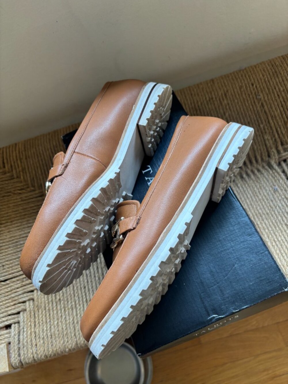 Talbots Havana Tan Laura Link Leather Loafers – Size 10M - Picture 9 of 14